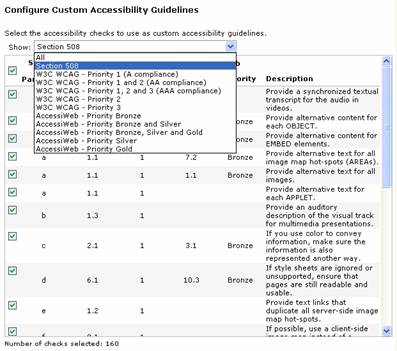 Setting up tests, screen shot