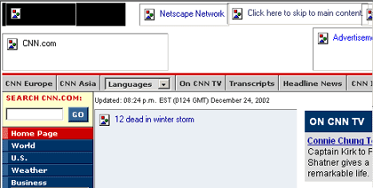 CNN screen shot with images off