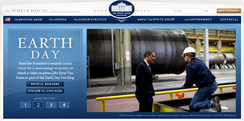 Screen shot  of  Whitehouse.gov