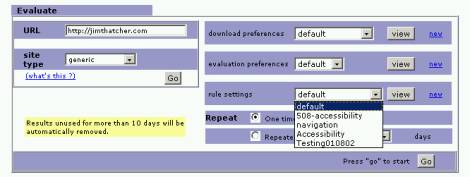 screen shot of lift online user interface
